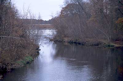 View Up River Towards the Fisherville Dam