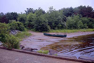 The Beach next to the Boat Ramp at Lake Nippenicket