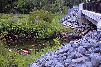 The Put-in below the Scotland Street Bridge