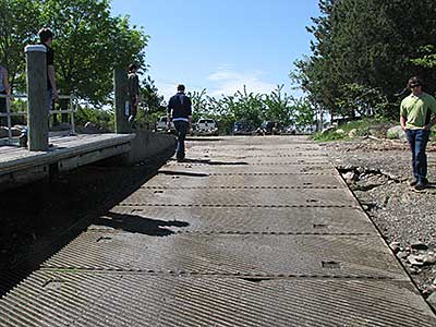 View up the Boat Ramp at Low Tide